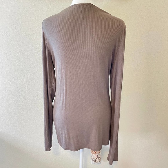 BCBGMaxAzria Enid Knit Spanish Moss Knit Long SleeveTop - Picture 5 of 8